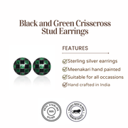 black-and-green-crisscross-stud-earrings